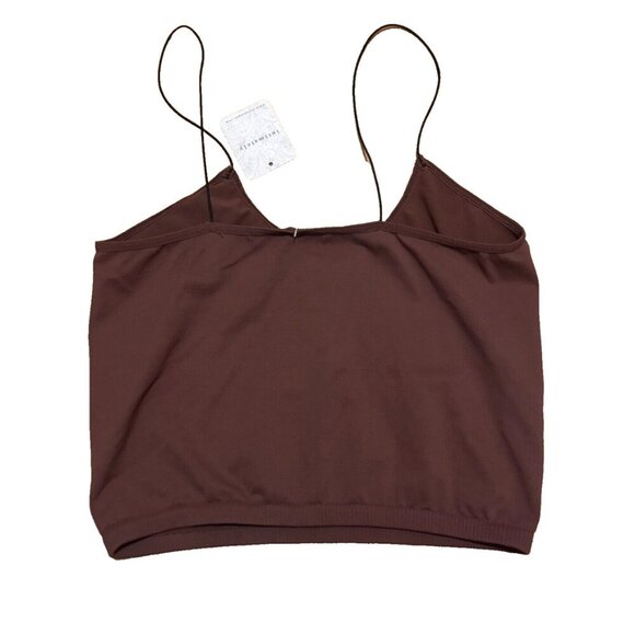 Free People Intimately Skinny Strap Brami CropTop Brown Cappucino Womens M/L NWT - Picture 3 of 4